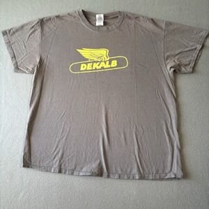 Dekalb Gildan Shirt Mens XL Brown Flying Corn Logo Tractor Farm Seed Country Y2K